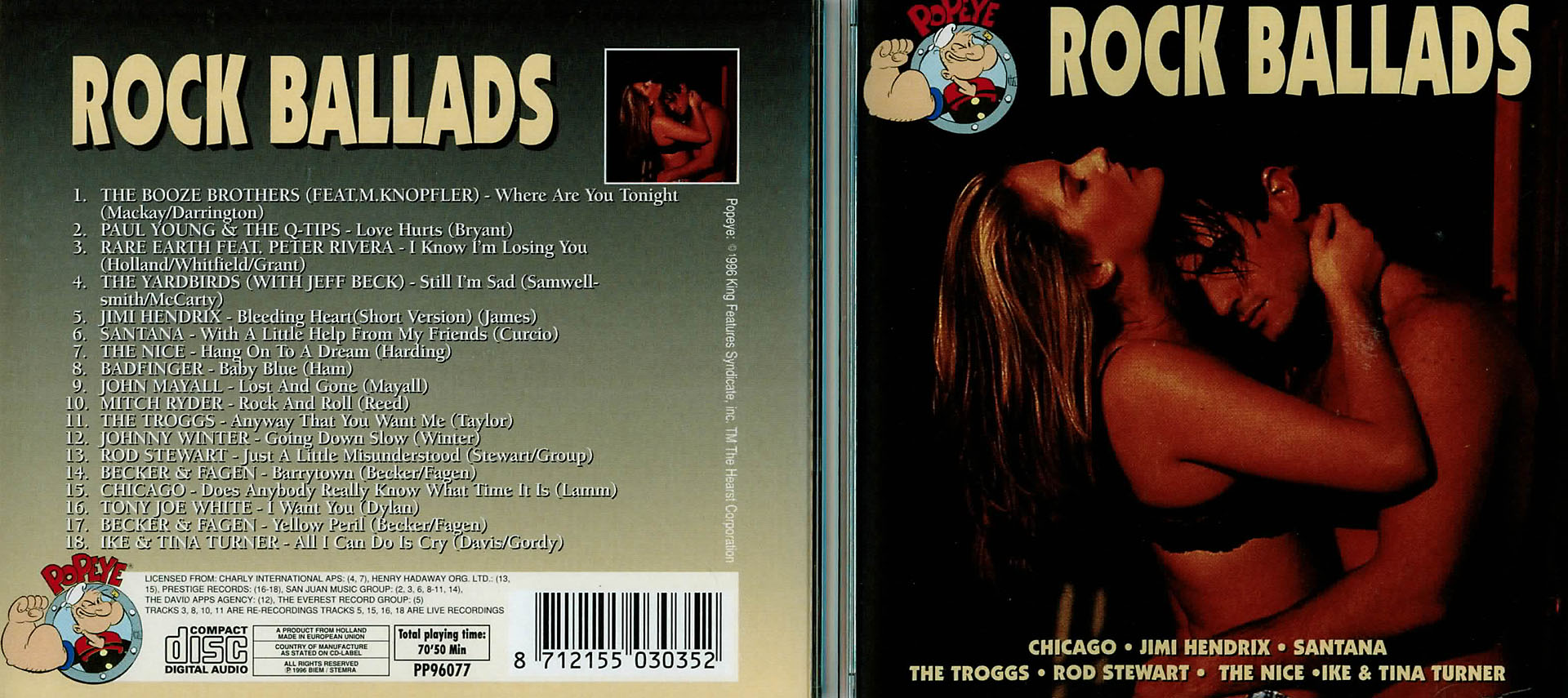 Rock Ballads - Chicago / Jimi Hewndrix / Santana / The Troggs / Rod Stewart u.v.a.m